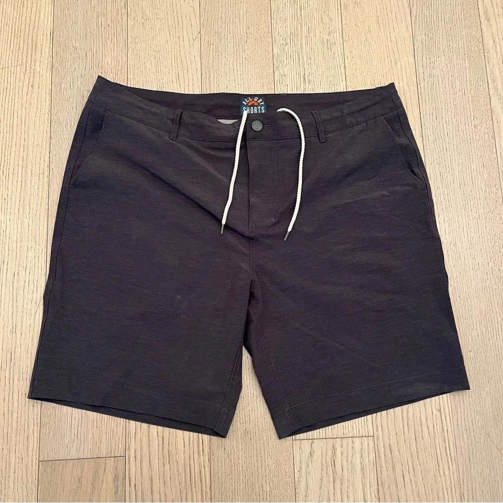 Faherty All Day Shorts Mens Size 38 Gray Hybrid Performance Stretch Breathable